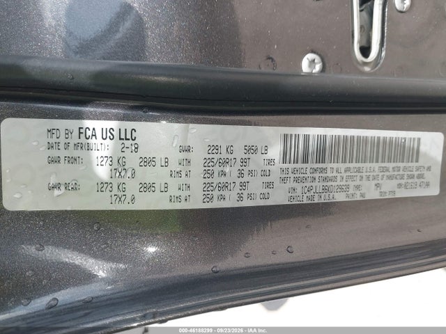 Продажа на аукционе авто 2019 Jeep Cherokee Latitude Plus Fwd, vin: 1C4PJLLB6KD129639, номер лота: 46188299