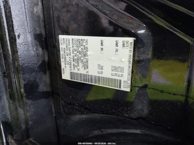 Aukcja sprzedaży 2013 Nissan Altima 2.5 S, vin: 1N4AL3AP7DC229665, numer aukcji: 46188463