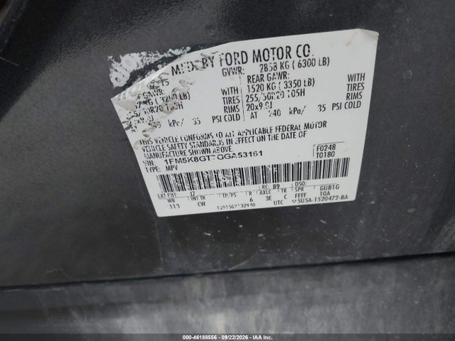 Продаж на аукціоні авто 2016 Ford Explorer Sport, vin: 1FM5K8GT7GGA53161, номер лоту: 46188556