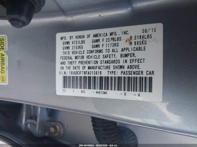 Продажа на аукционе авто 2015 Acura Tlx V6 Advance, vin: 19UUB3F78FA010619, номер лота: 46188654