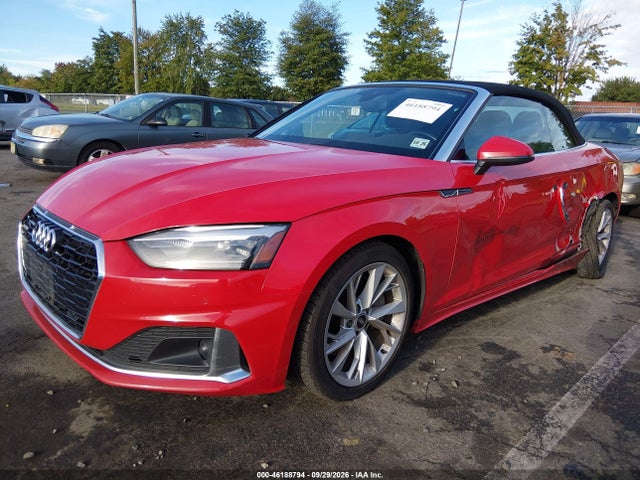 Продажа на аукционе авто 2022 Audi A5 Cabriolet Premium, vin: WAU2AGF54NN000463, номер лота: 46188794