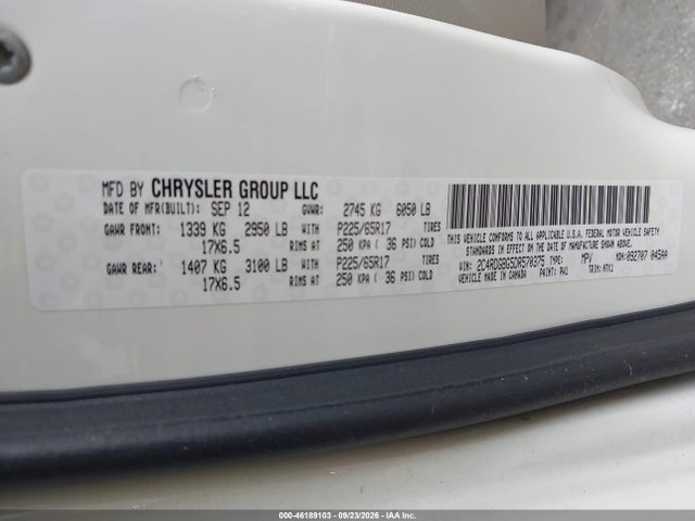 Aukcja sprzedaży 2013 Dodge Grand Caravan Se, vin: 2C4RDGBG5DR570375, numer aukcji: 46189103
