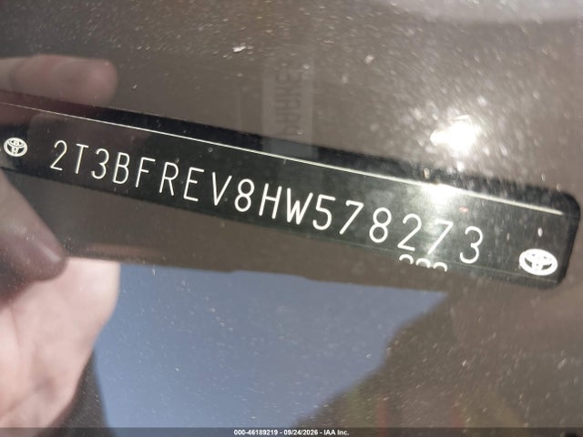 Aukcja sprzedaży 2017 Toyota Rav4 Le, vin: 2T3BFREV8HW578273, numer aukcji: 46189219