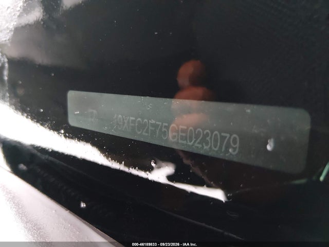 46189833 :رقم المزاد ، 19XFC2F75GE023079 vin ، 2016 Honda Civic Ex مزاد بيع