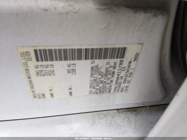 Aukcja sprzedaży 2010 Nissan Altima 2.5 S, vin: 1N4AL2APXAN411788, numer aukcji: 46190027