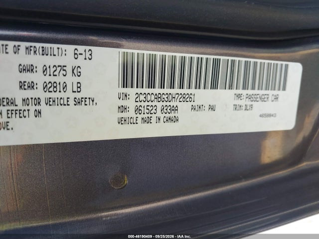 Продажа на аукционе авто 2013 Chrysler 300 300s, vin: 2C3CCABG3DH728261, номер лота: 46190409