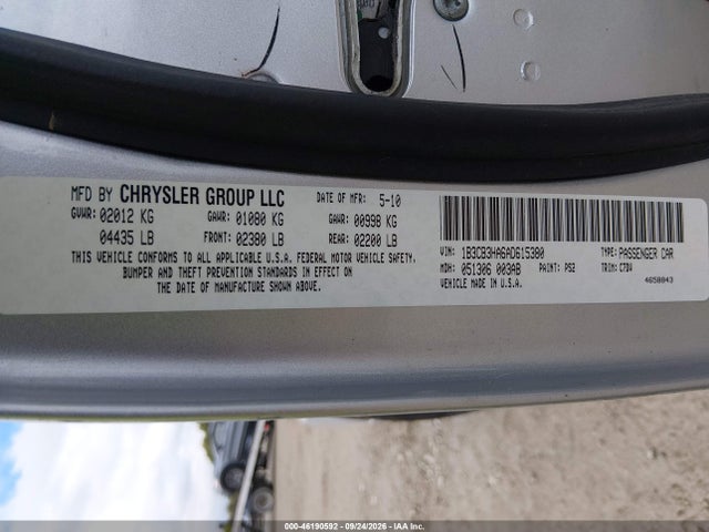 Aukcja sprzedaży 2010 Dodge Caliber Mainstreet, vin: 1B3CB3HA6AD615380, numer aukcji: 46190592