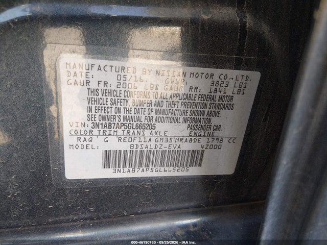 Nissan SENTRA SV 2016 3N1AB7AP5GL665205 Image 9