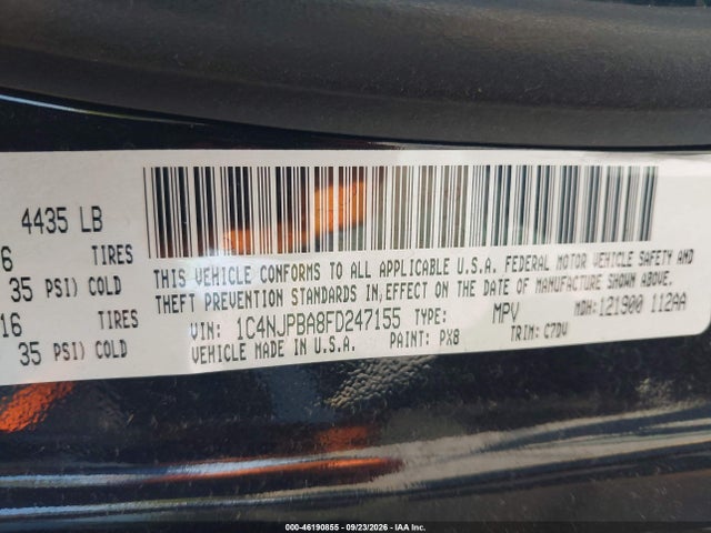 Jeep Patriot Sport 2015 1C4NJPBA8FD247155 Image 9