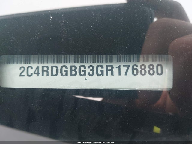 46190890 :رقم المزاد ، 2C4RDGBG3GR176880 vin ، 2016 Dodge Grand Caravan Se مزاد بيع