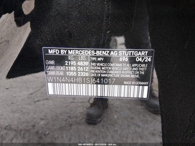 46190923 :رقم المزاد ، W1N4N4HB1SJ641017 vin ، 2025 Mercedes-benz Gla 250 4matic مزاد بيع