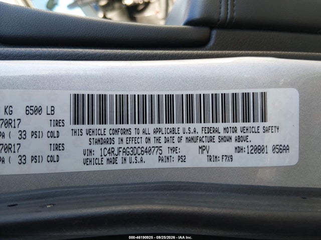 Продажа на аукционе авто 2013 Jeep Grand Cherokee Laredo, vin: 1C4RJFAG3DC640775, номер лота: 46190925