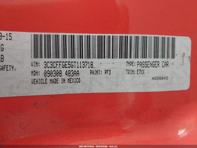 Fiat 500E BATTERY ELECTRIC 2016 3C3CFFGE5GT113718 Image 9