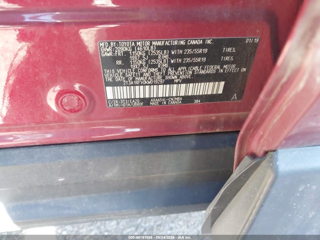 Продаж на аукціоні авто 2019 Toyota Rav4 Xle Premium, vin: 2T3A1RFV0KW019297, номер лоту: 46191086