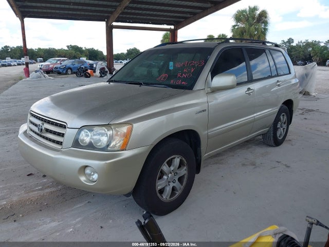 Продажа на аукционе авто 2002 Toyota Highlander Limited V6, vin: JTEGF21AX20036986, номер лота: 46191253
