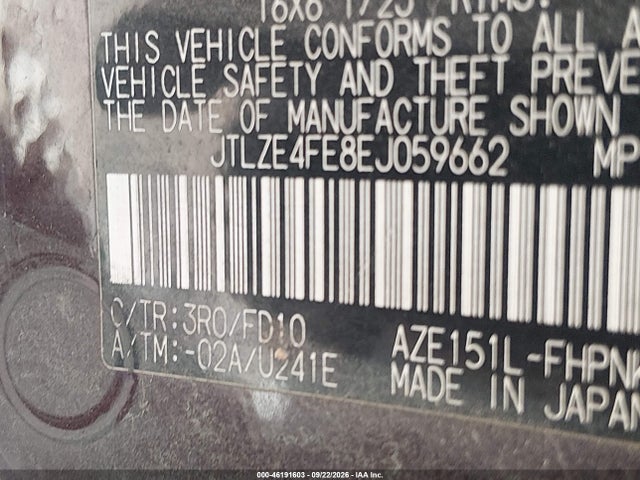 Aukcja sprzedaży 2014 Scion Xb, vin: JTLZE4FE8EJ059662, numer aukcji: 46191603