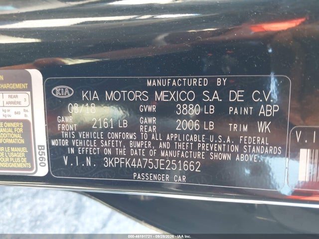 KIA FORTE LX 2018 3KPFK4A75JE251662 Image 9