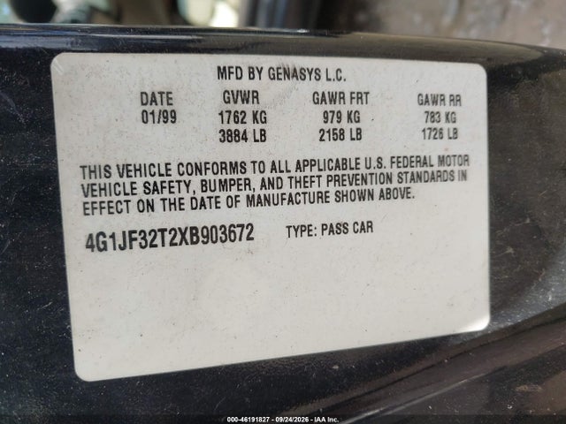 Продажа на аукционе авто 1999 Chevrolet Cavalier Z24, vin: 4G1JF32T2XB903672, номер лота: 46191827