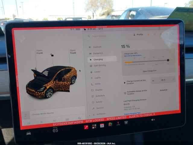 Aukcja sprzedaży 2021 Tesla Model Y Long Range Dual Motor All-wheel Drive, vin: 5YJYGDEE3MF145616, numer aukcji: 46191892