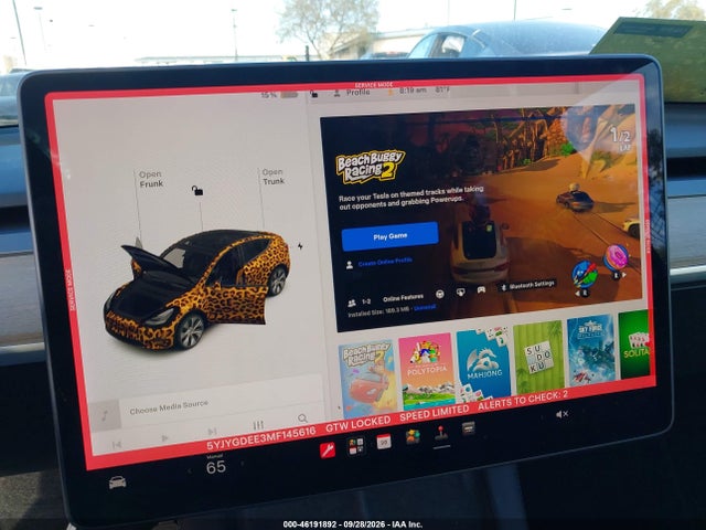 Aukcja sprzedaży 2021 Tesla Model Y Long Range Dual Motor All-wheel Drive, vin: 5YJYGDEE3MF145616, numer aukcji: 46191892