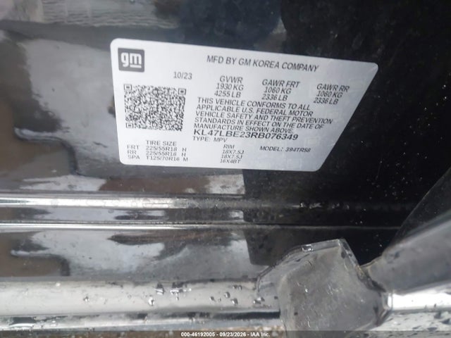 Aukcja sprzedaży 2024 Buick Envista Sport Touring Fwd, vin: KL47LBE23RB076349, numer aukcji: 46192005