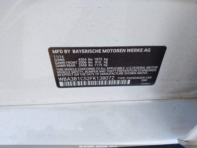 WBA3B1C52FK138072 BMW 320i