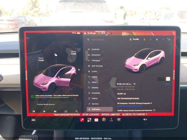 Aukcja sprzedaży 2023 Tesla Model Y Awd/long Range Dual Motor All-wheel Drive, vin: 7SAYGDEE8PF676155, numer aukcji: 46192420