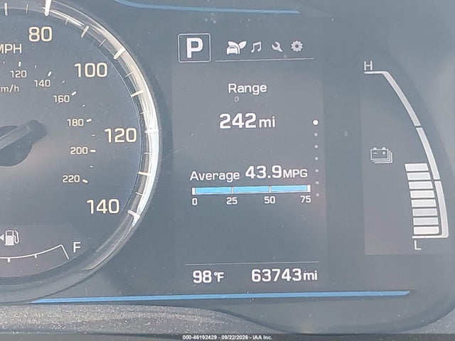 46192429 :رقم المزاد ، KMHC65LC7KU161015 vin ، 2019 Hyundai Ioniq Hybrid Blue مزاد بيع