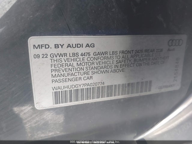 2023 Audi A3 Premium Plus 40 Tfsi Quattro S Tronic მანქანა იყიდება აუქციონზე, vin: WAUHUDGY7PA020774, აუქციონის ნომერი: 46192572