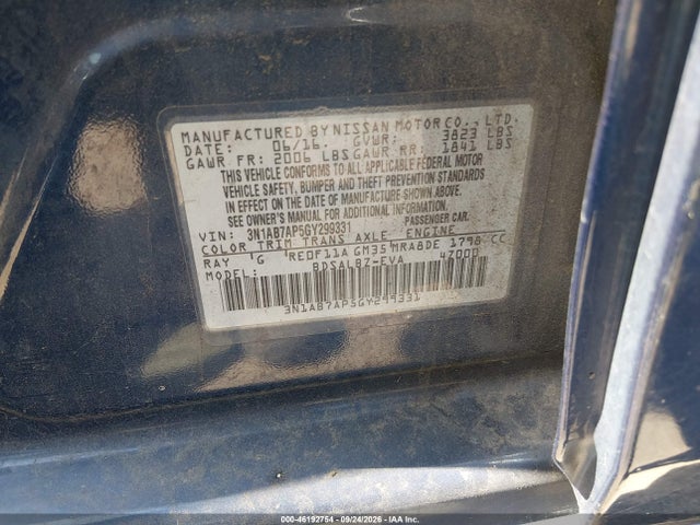 Nissan SENTRA S 2016 3N1AB7AP5GY299331 Image 9
