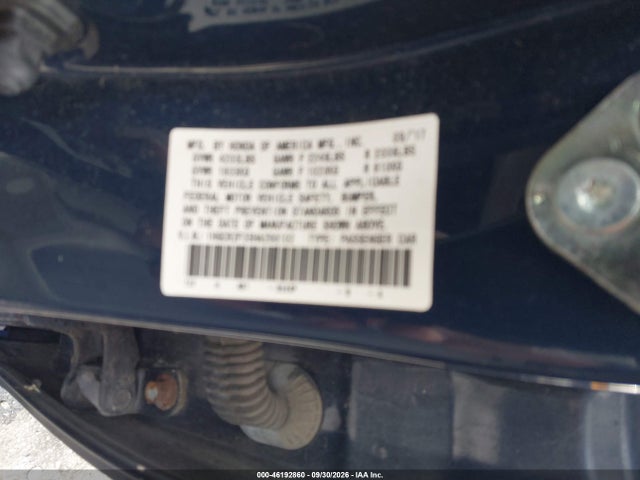 Auction sale of the 2017 Honda Accord Lx, vin: 1HGCR2F35HA298102, lot number: 46192860