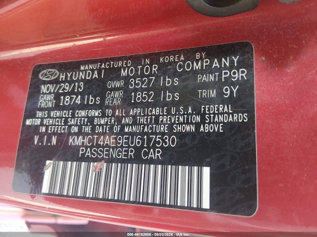 Aukcja sprzedaży 2014 Hyundai Accent Gls, vin: KMHCT4AE9EU617530, numer aukcji: 46192905