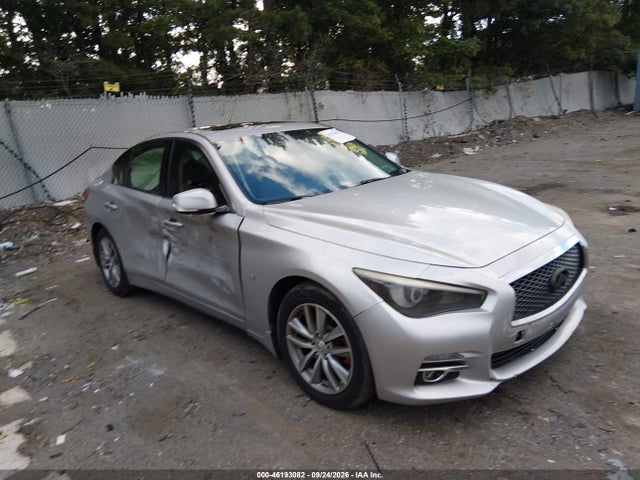 2014 Infiniti Q50 Premium მანქანა იყიდება აუქციონზე, vin: JN1BV7ARXEM699690, აუქციონის ნომერი: 46193082