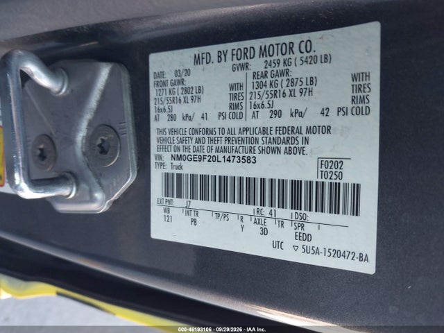 Ford Transit Connect Xlt Passenger 2020 NM0GE9F20L1473583 Image 9
