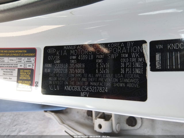 KIA NIRO LX 2019 KNDCB3LC5K5217824 Image 9