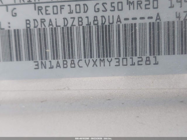 Auction sale of the 2021 Nissan Sentra Sv Xtronic Cvt, vin: 3N1AB8CVXMY301281, lot number: 46193260