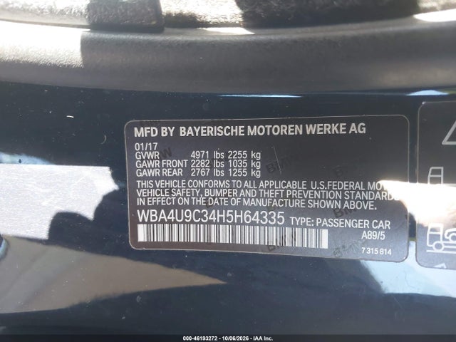 Продаж на аукціоні авто 2017 Bmw 430i Xdrive, vin: WBA4U9C34H5H64335, номер лоту: 46193272