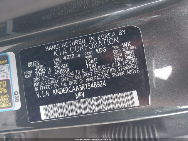 46193286 :رقم المزاد ، KNDERCAA3R7548924 vin ، 2024 Kia Seltos Ex مزاد بيع