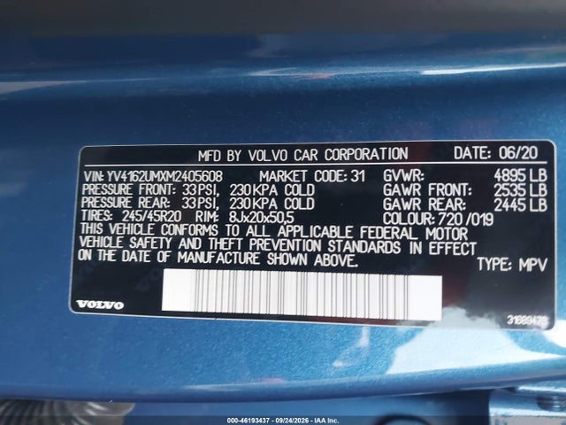 Продаж на аукціоні авто 2021 Volvo Xc40 T5 R-design, vin: YV4162UMXM2405608, номер лоту: 46193437