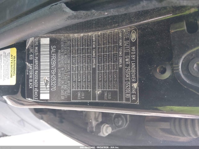 Aukcja sprzedaży 2011 Land Rover Lr2, vin: SALFR2BN7BH253270, numer aukcji: 46193488