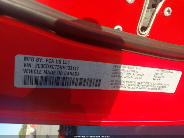 Dodge CHARGER R/T 2022 2C3CDXCT5NH133117 Image 9