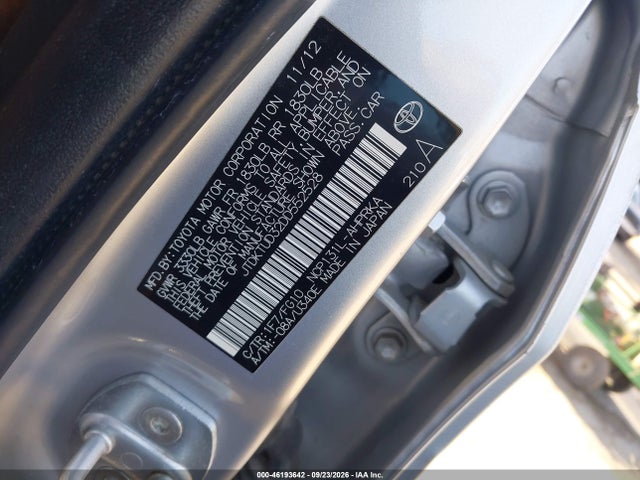 2013 Toyota Yaris L მანქანა იყიდება აუქციონზე, vin: JTDKTUD32DD552528, აუქციონის ნომერი: 46193642