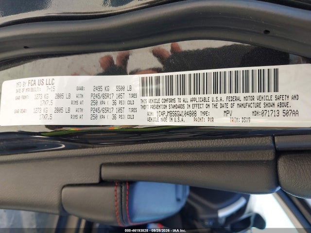Продажа на аукционе авто 2016 Jeep Cherokee Trailhawk, vin: 1C4PJMBS6GW104808, номер лота: 46193828