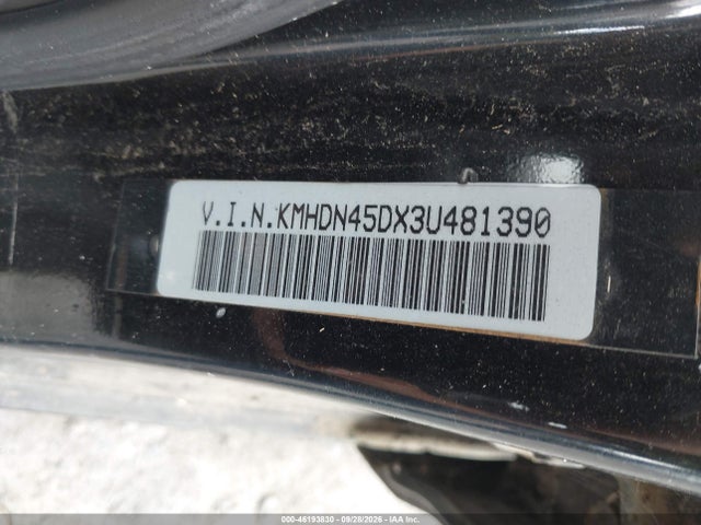 2003 Hyundai Elantra Gls/gt მანქანა იყიდება აუქციონზე, vin: KMHDN45DX3U481390, აუქციონის ნომერი: 46193830