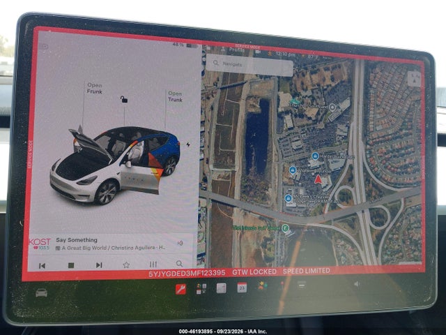 Продаж на аукціоні авто 2021 Tesla Model Y Standard Range, vin: 5YJYGDED3MF123395, номер лоту: 46193895
