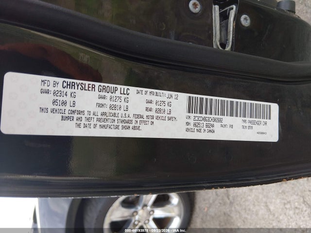Aukcja sprzedaży 2012 Dodge Charger Se, vin: 2C3CDXBG3CH302682, numer aukcji: 46193978