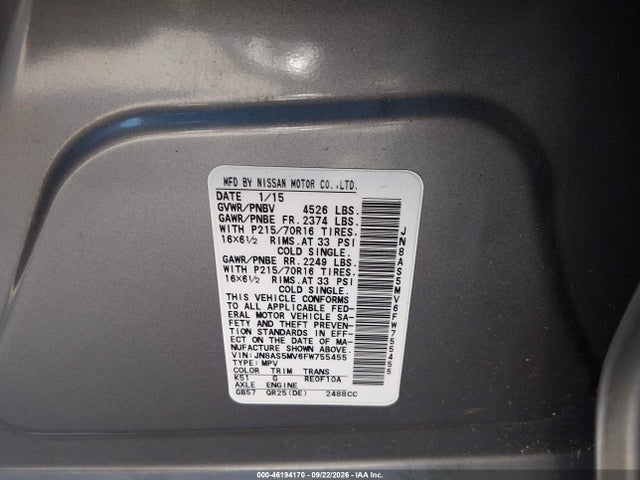 Nissan Rogue Select S 2015 JN8AS5MV6FW755455 Image 9