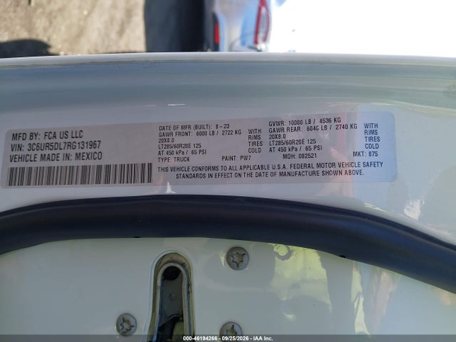 Продаж на аукціоні авто 2024 Ram 2500 Big Horn  4x4 6'4 Box, vin: 3C6UR5DL7RG131967, номер лоту: 46194266