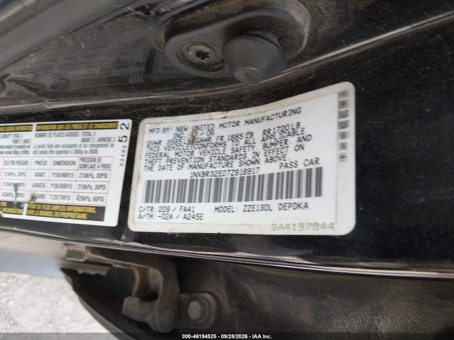 46194525 :رقم المزاد ، 1NXBR32E07Z818917 vin ، 2007 Toyota Corolla Ce مزاد بيع