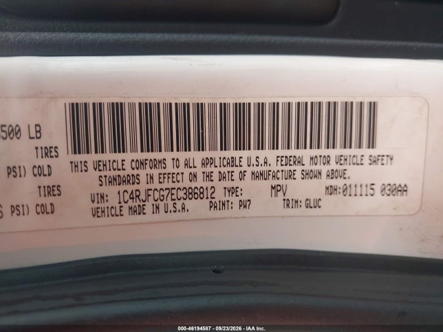Продаж на аукціоні авто 2014 Jeep Grand Cherokee Overland, vin: 1C4RJFCG7EC386812, номер лоту: 46194587
